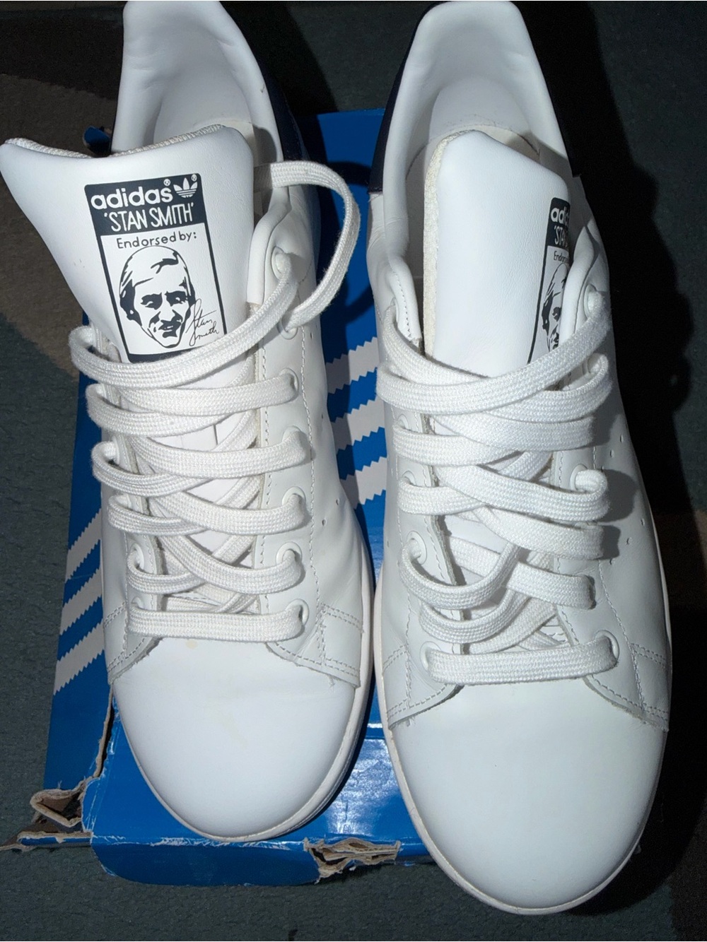 adidas White Stan Smith Classic Leather Sneakers